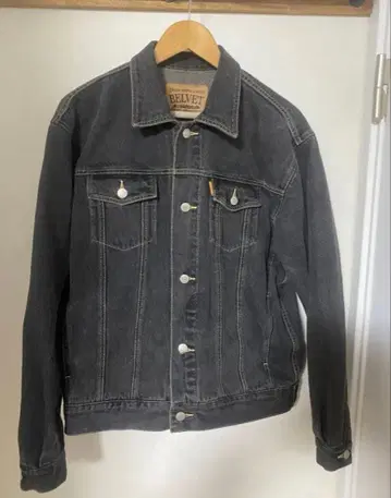 BELVET 데님 자켓 G 블랙 L 사이즈