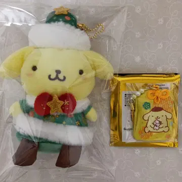산리오 폼폼푸딩 마스코트 홀더 (크리스마스) 미사용 새상품 덤 포함