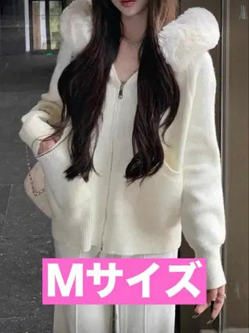 SHEIN 퍼 집업 후드티 M