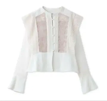 릴리 브라운 자수 스위칭 블라우스