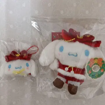 시나모롤 크리스마스 마스코트 홀더 x 크리스마스 오너먼트 2개 세트