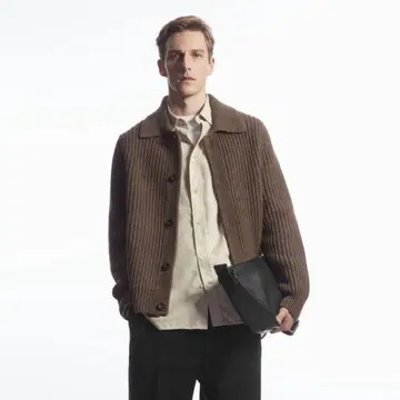 COS 리브 알파카 울 가디건