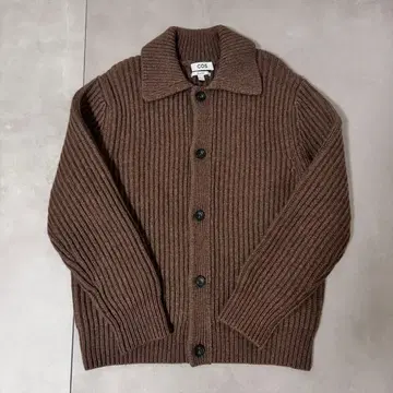 COS 리브 알파카 울 가디건