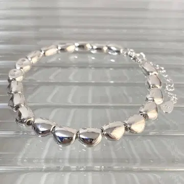 silver925 bracelet pearl metal chain