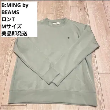 B:MING by BEAMS 원 포인트 스무스 롱 슬리브 T셔츠