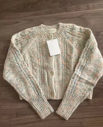 MAYBE BABY 알파카 블렌드 MIX 니트 가디건