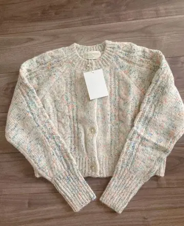 MAYBE BABY 알파카 블렌드 MIX 니트 가디건