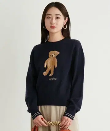 릴리 브라운 LillyBear 니트 풀오버 네이비