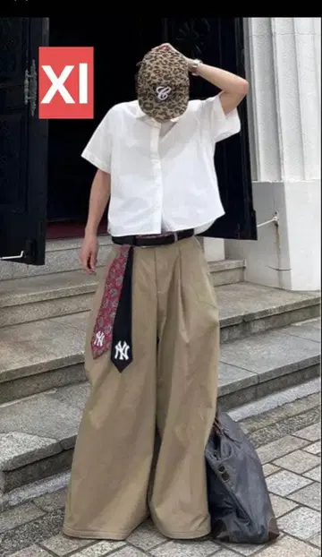 Push Push Khaki Pants 베이지 와이드 팬츠