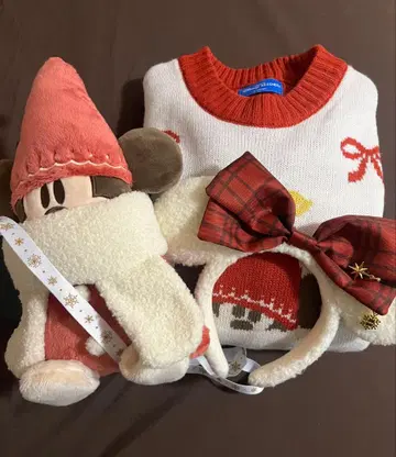 디즈니 크리스마스 2025 릴린린 스웨터 미니백 머리띠 3종 세트