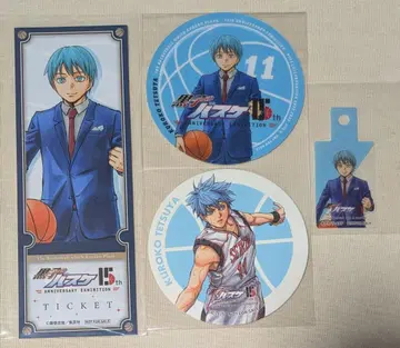 쿠로바스 원화전 코스터 + 스트로우 택 + 티켓풍 카드 (쿠로코)