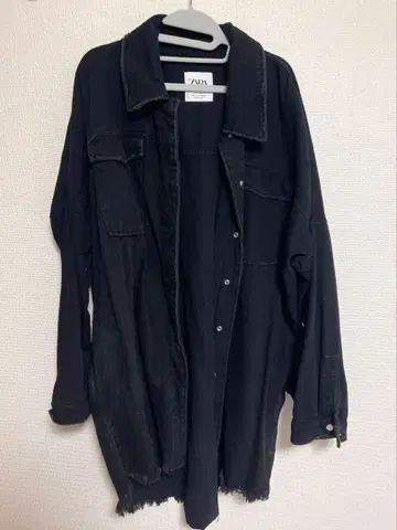 ZARA 블랙 오버 데님 자켓