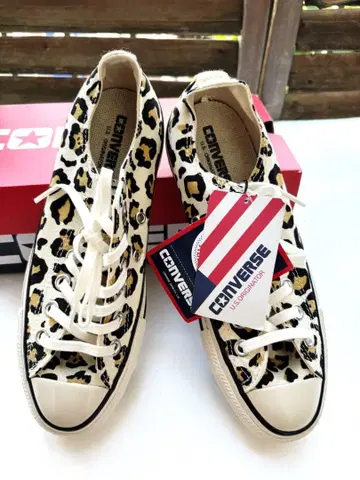 새상품 컨버스 올스타 U.S. ORIGINATOR 레오파드 무늬 24.5