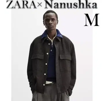 ZARA NANUSHKA 포켓 부착 셔츠 자켓 융모 가공