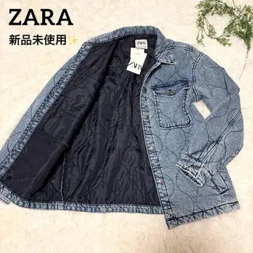 [ 미사용 새상품 ] ZARA 퀼팅 오버 사이즈 데님 자켓 S