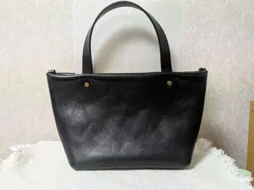 블랙 가죽 토트백