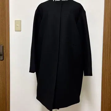 택 포함 미사용 새상품 theory luxe 블랙 울 코트 사이즈 38