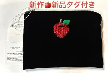 2025 신상 새상품 라드로우 플랫 파우치 M 애플 사과 LUDLOW