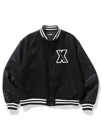 XLARGE 바시티 자켓 블랙 블랙 사이즈 L