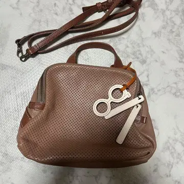 겐텐 YAKU 야크 숄더백 천연 가죽 브라운