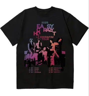 르세라핌 미국 투어 한정판 T셔츠