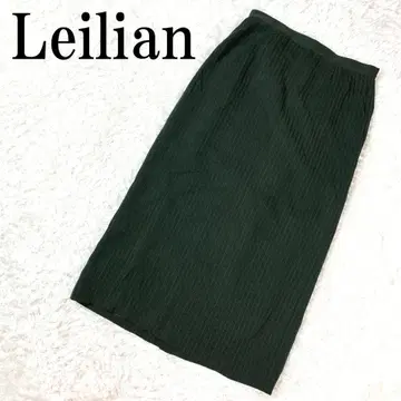 Leilian 레리안 타이트 스커트 그린 스트라이프 11 B6937