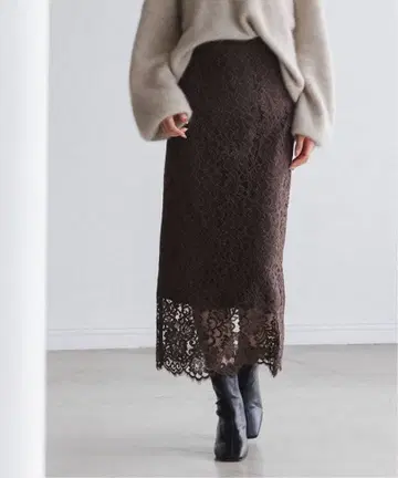 noble 리버 레이스 i 라인 스커트