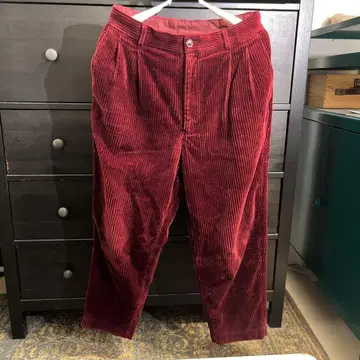 [ ORCIVAL ] 새상품급 2턱 굵은 폭 코듀로이 테이퍼드 팬츠