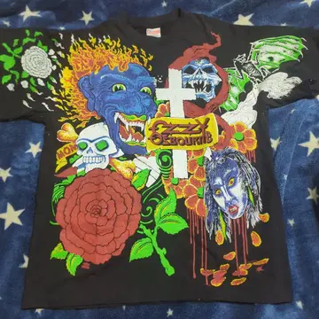 오지 오스본 타투 패턴 T셔츠