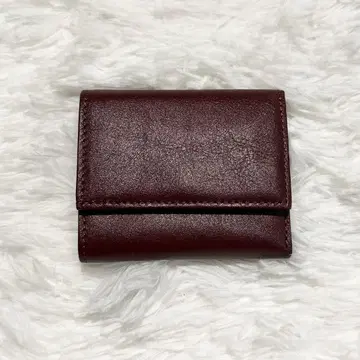 새상품 천연 가죽 3단 폴더형 지갑 미니 지갑 남녀