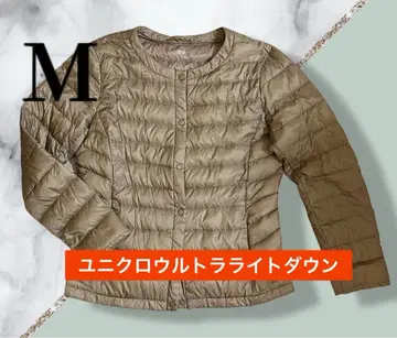 코트 안에! 유니클로 울트라 다운 노카라 M 경량