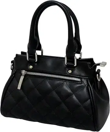 Clelia 퀼팅 핸드백 블랙