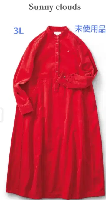 미사용 써니클라우드 pon님의 빨간색 코듀로이 원피스