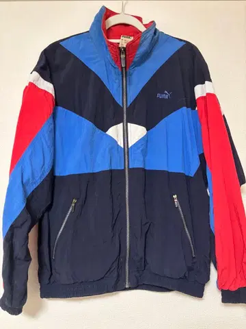 나일론 자켓 90s PUMA 멀티 컬러 블루