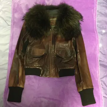 가죽 퍼 y2k 자켓