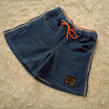 FRAPBOIS 플라보아 하프 데님 스트레치 팬츠 블루