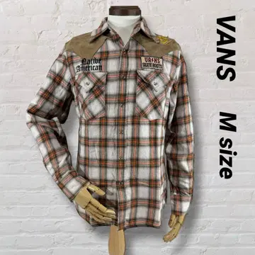 VANS 반스 웨스턴 체크 긴팔 셔츠 얇은 소재 M 사이즈