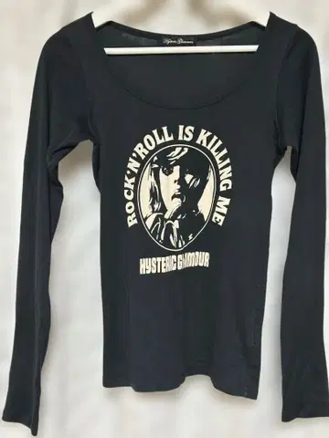 HYSTERIC GLAMOUR 롱 T셔츠 블랙