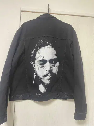 블랙 데님 자켓 XL