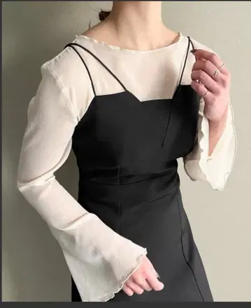 가슴 디자인 타이트 롱 원피스