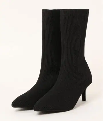 새상품 [ MUUM ] 심플 핑힐 삭스 부츠 리브 니트 블랙 S