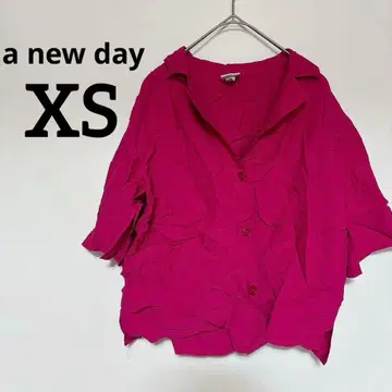 1점만 a new day [ XS ] 핑크 반소매 셔츠 봄 여름 겉옷