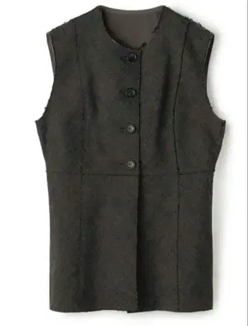 25AW BACCA 바카 헤링본 트위드 컷오프 콤비 베스트