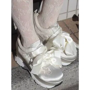 merry jenny 에어리 레이스 리본 스니커즈