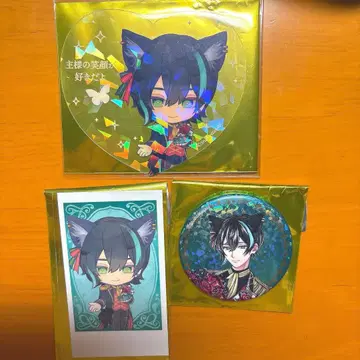 악마 고양이 난자 캔뱃지 사진풍 카드 반짝이는 클리어 카드 베렌