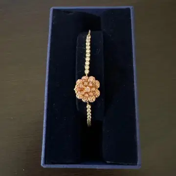 새상품 스와로브스키 팔찌 핑크 골드