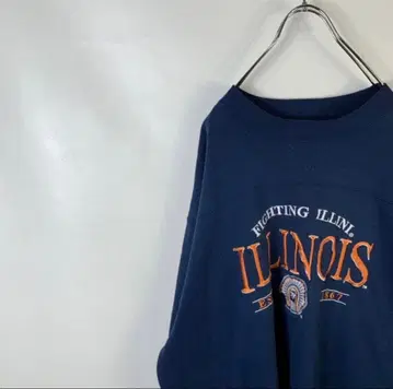 E320 리 스포츠 자수 입술 로고 프린트 XL 네이비 맨투맨