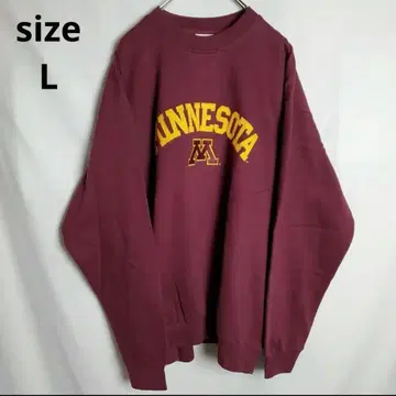 CSA 칼리지 맨투맨 데드스탁 크림슨 택 포함 오버 사이즈