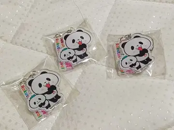 라쿠텐 쇼핑 팬더 아크릴 키링 (3개 세트)