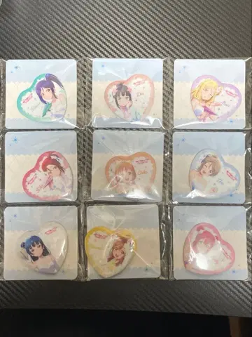 러브 라이브! 선샤인!! 하트형 캔뱃지 전 9종 모리 판타지 한정판